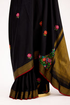 Black Majestic Kanjivaram Silk Saree
