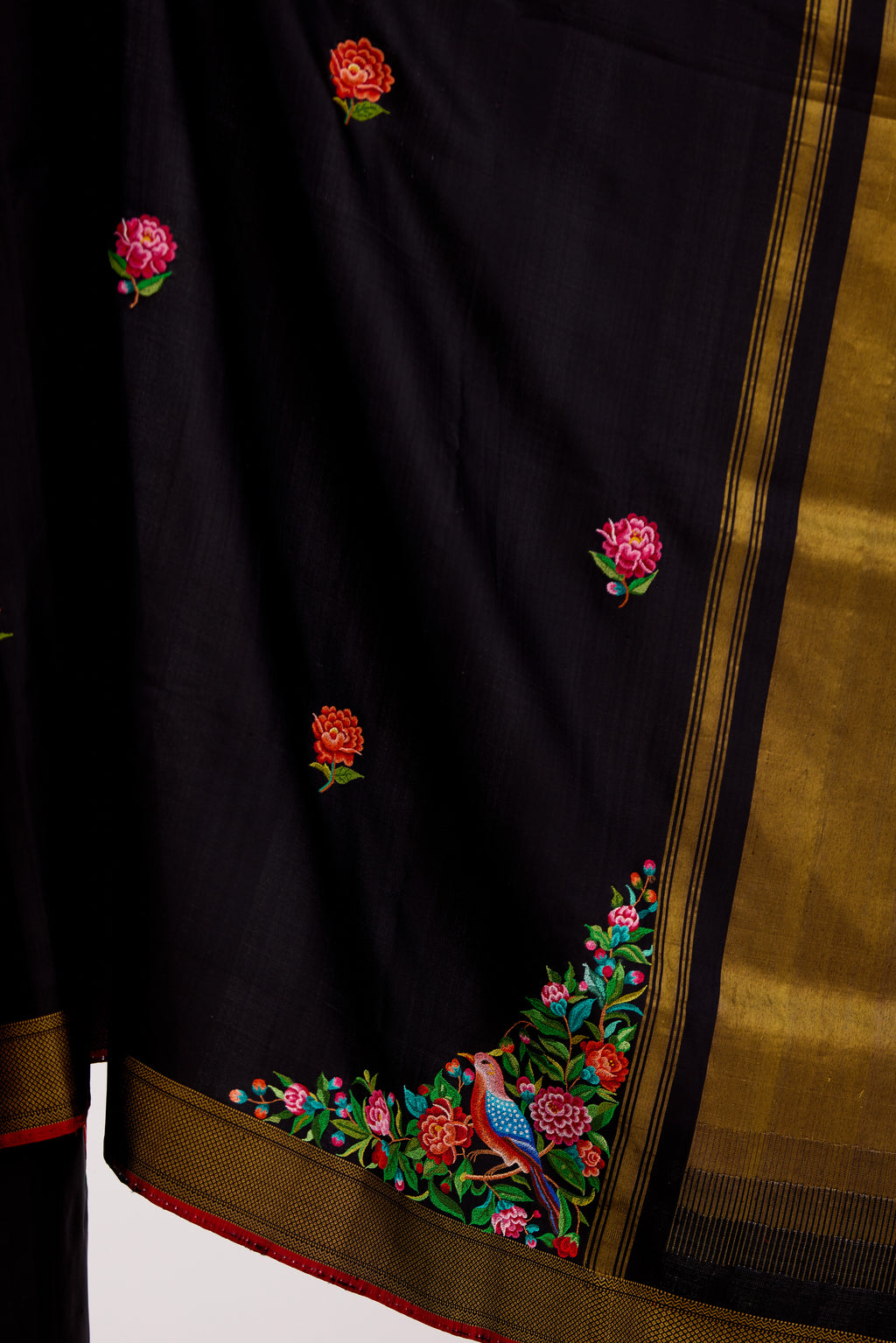 Black Majestic Kanjivaram Silk Saree
