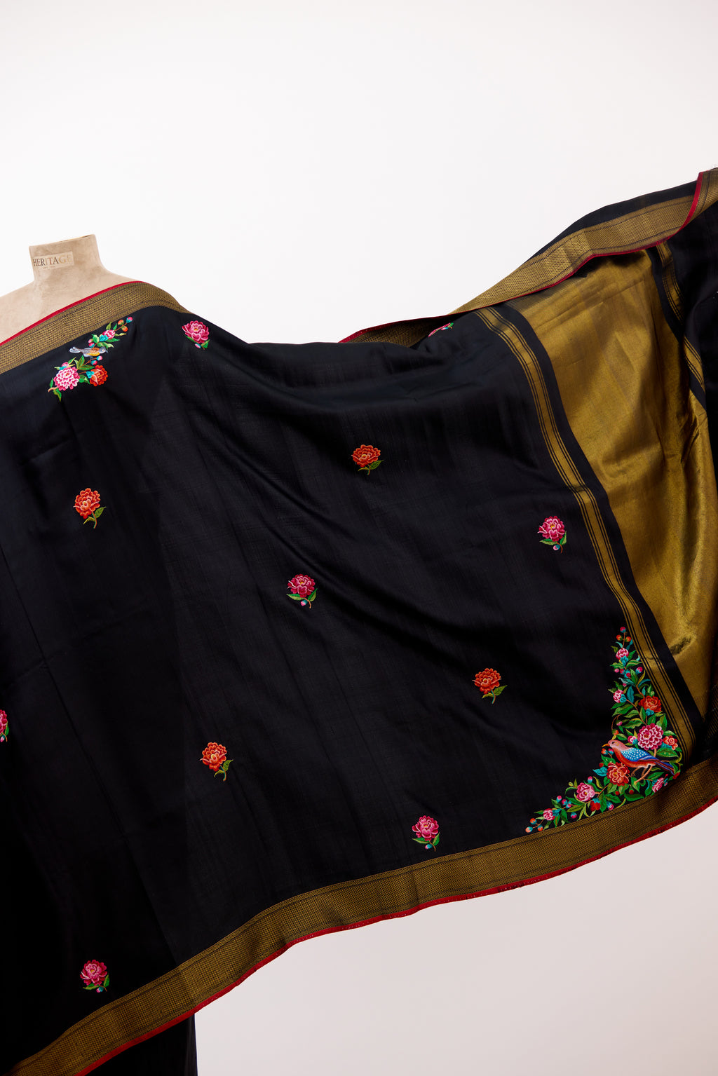 Black Majestic Kanjivaram Silk Saree