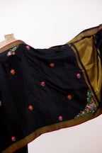 Black Majestic Kanjivaram Silk Saree
