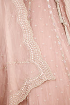 Mehrab-e-Noor Antique Cutdana, Pearl & Sequin Detailing Tissue Lehenga Set