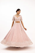 Mehrab-e-Noor Antique Cutdana, Pearl & Sequin Detailing Tissue Lehenga Set