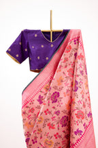 Vibrant Magenta Banarasi Silk Saree