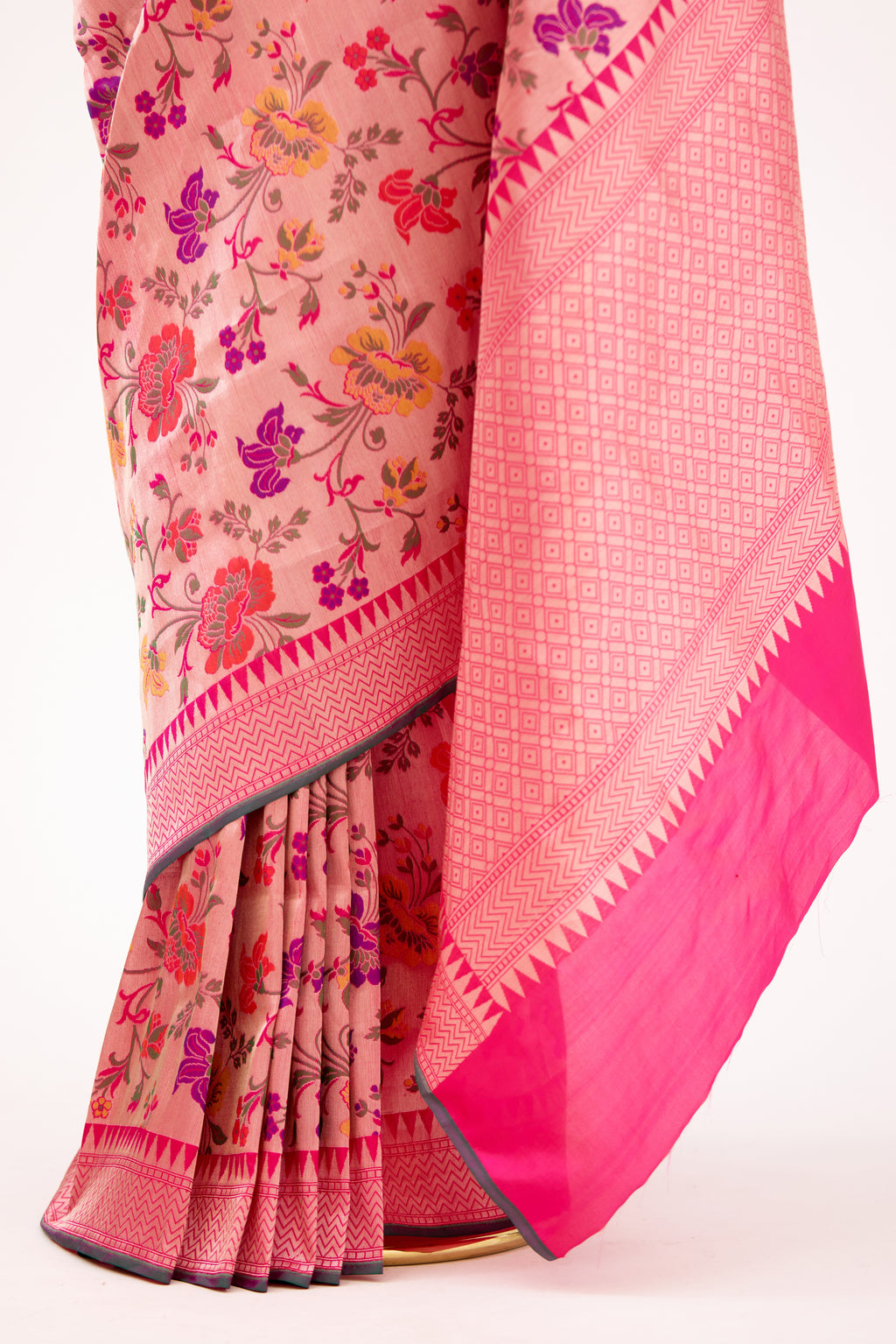 Vibrant Magenta Banarasi Silk Saree