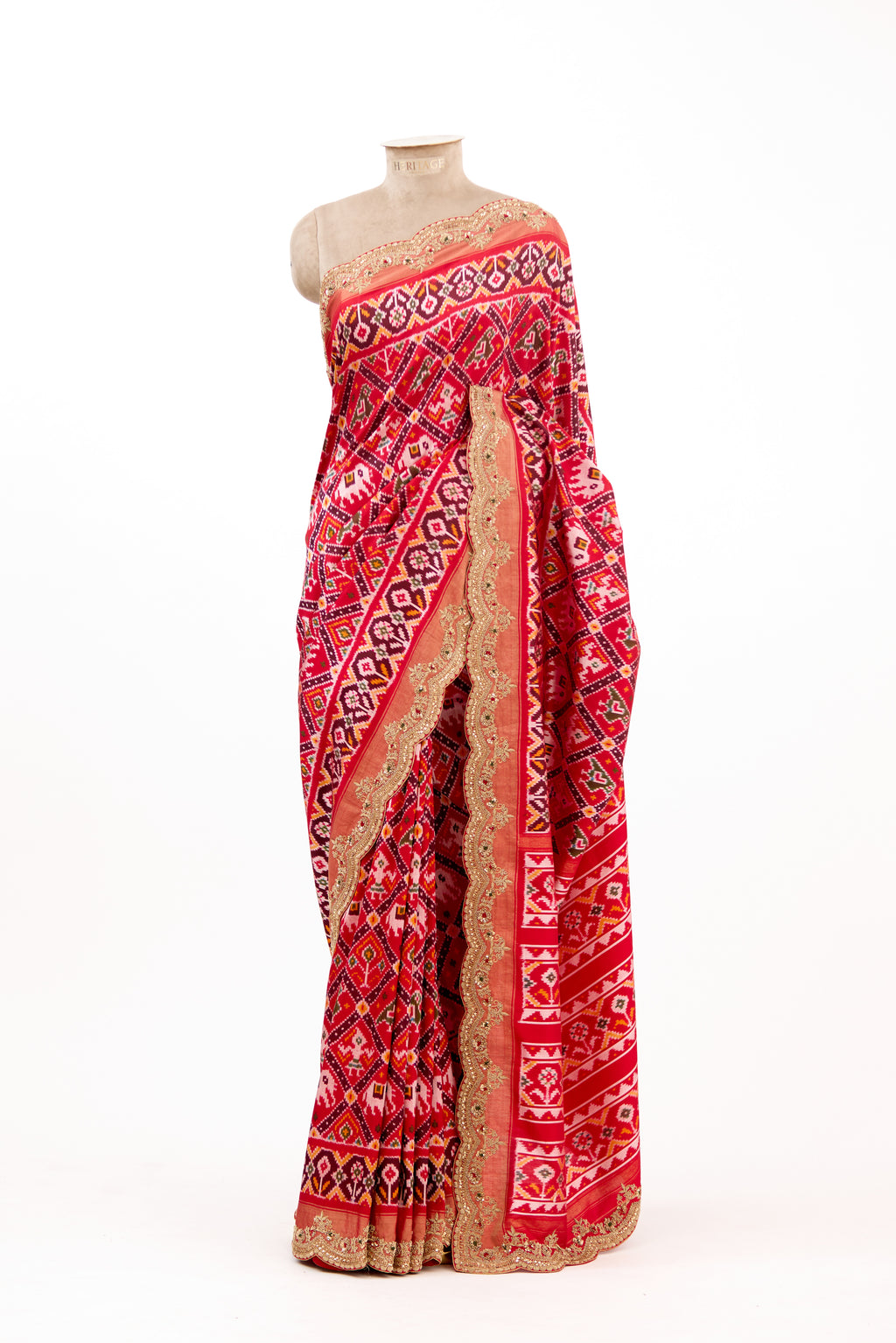 Scarlet Heirloom Patola Silk Saree