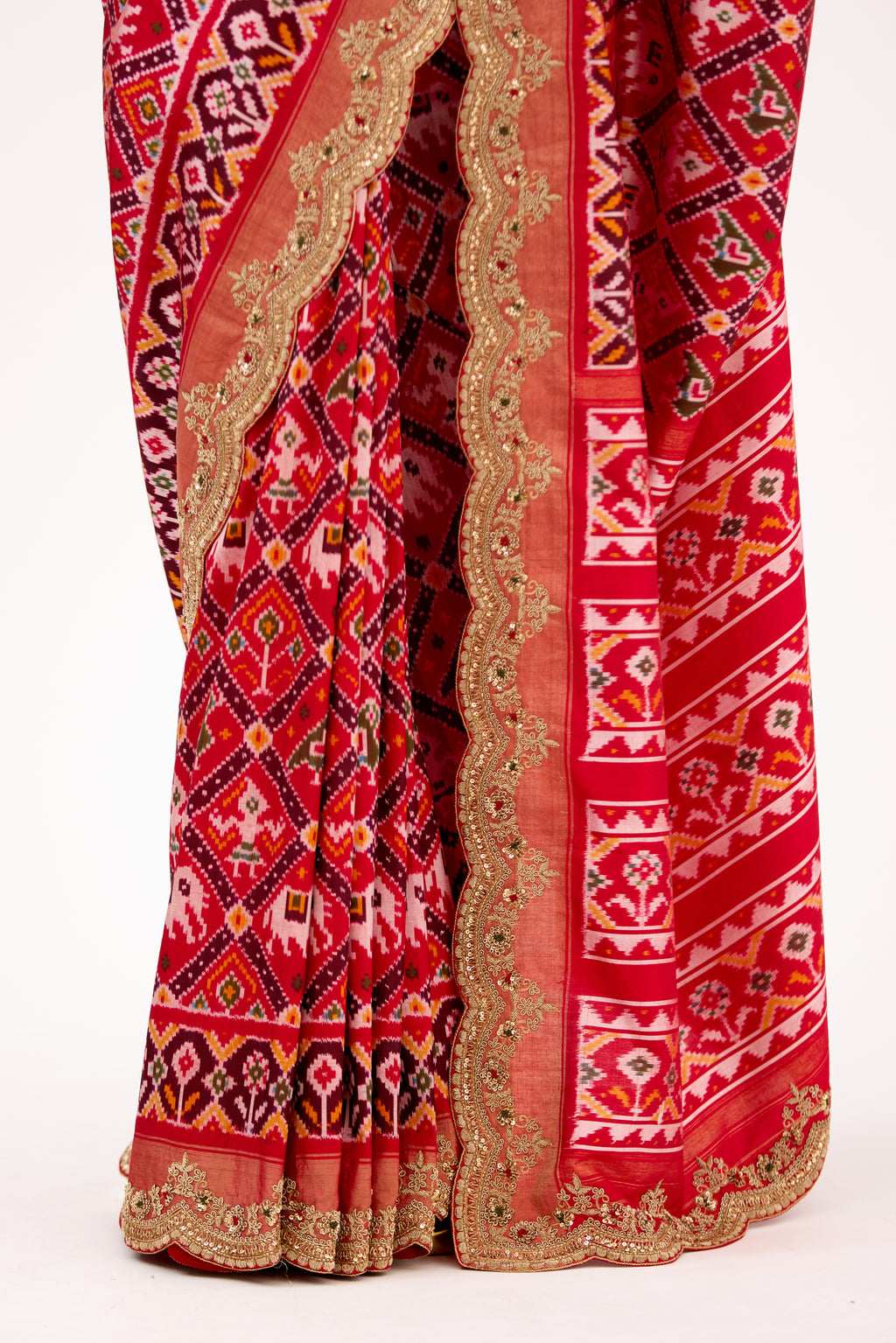 Scarlet Heirloom Patola Silk Saree