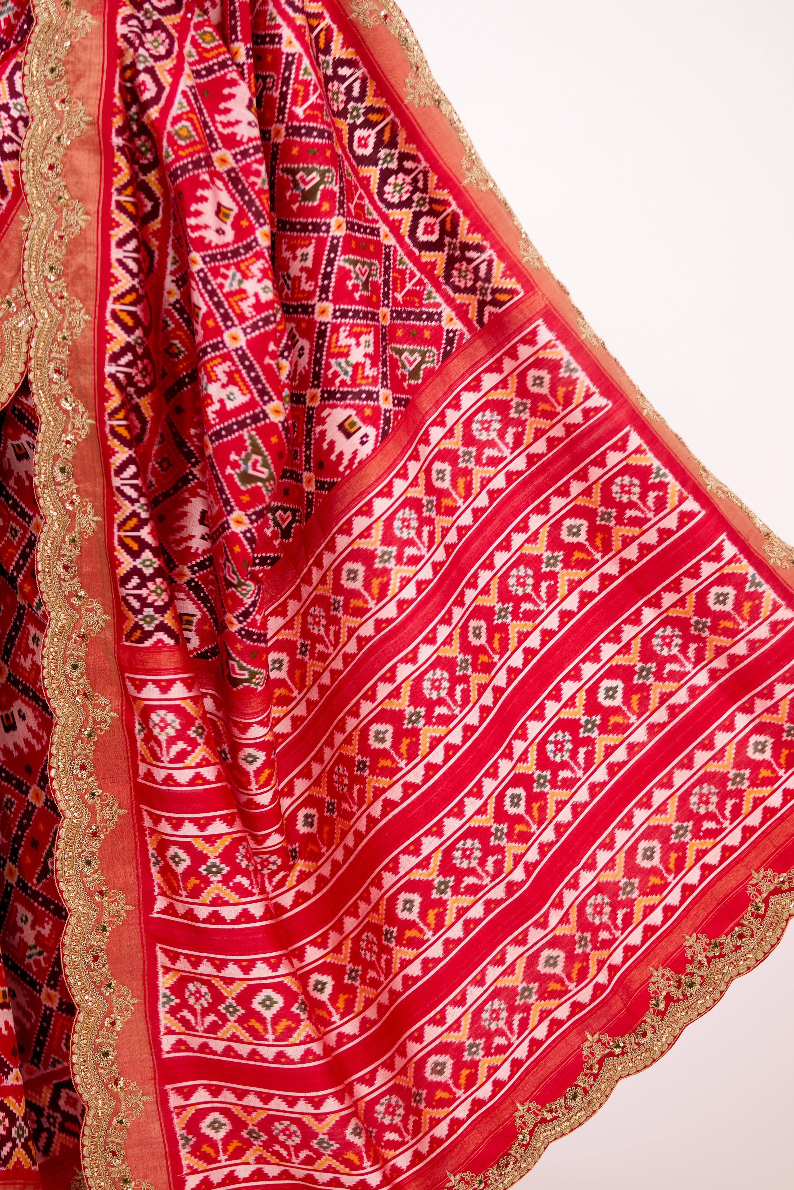 Scarlet Heirloom Patola Silk Saree