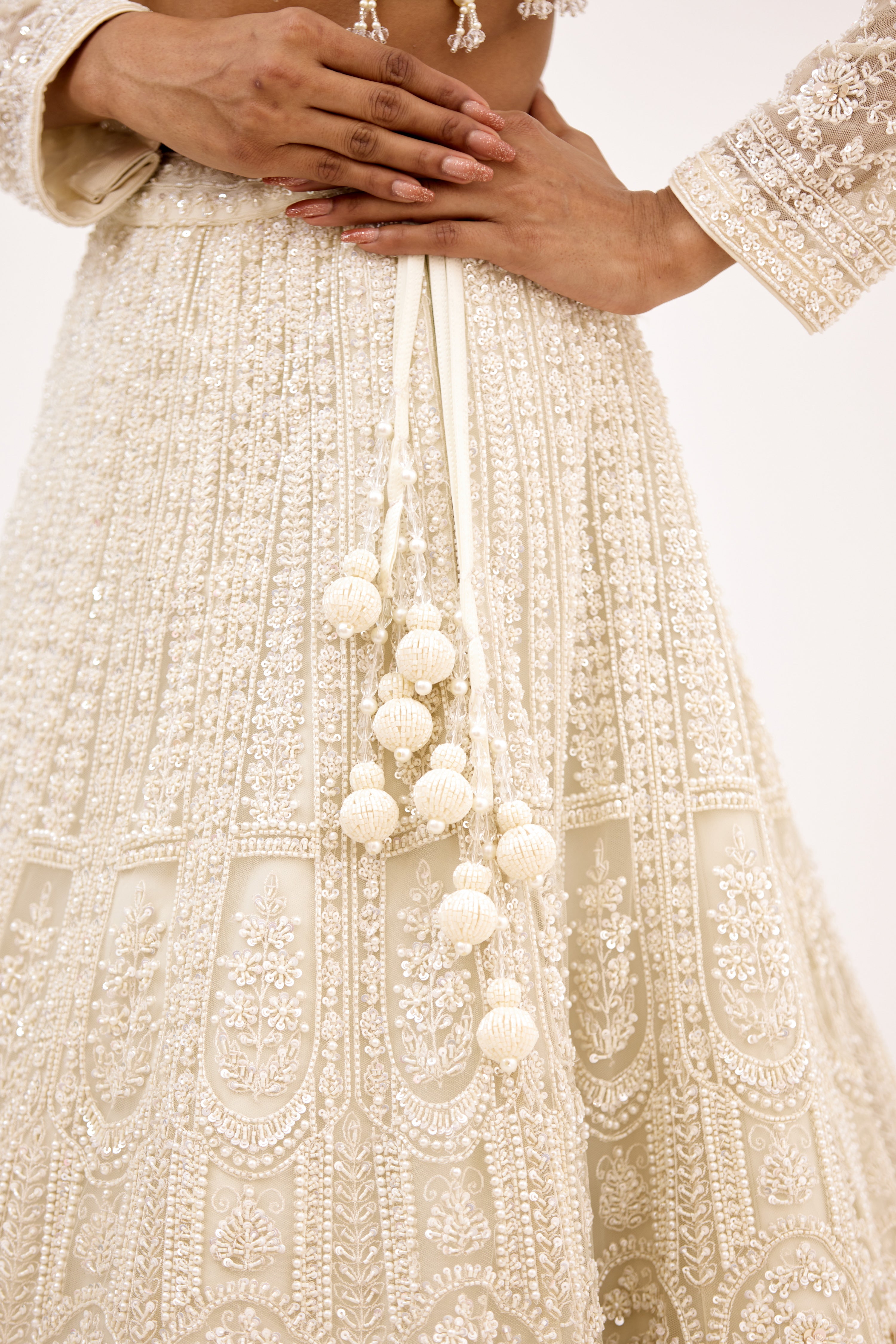 Jashn-e-Pearl Floral Delicate Embellishment Lehenga Set