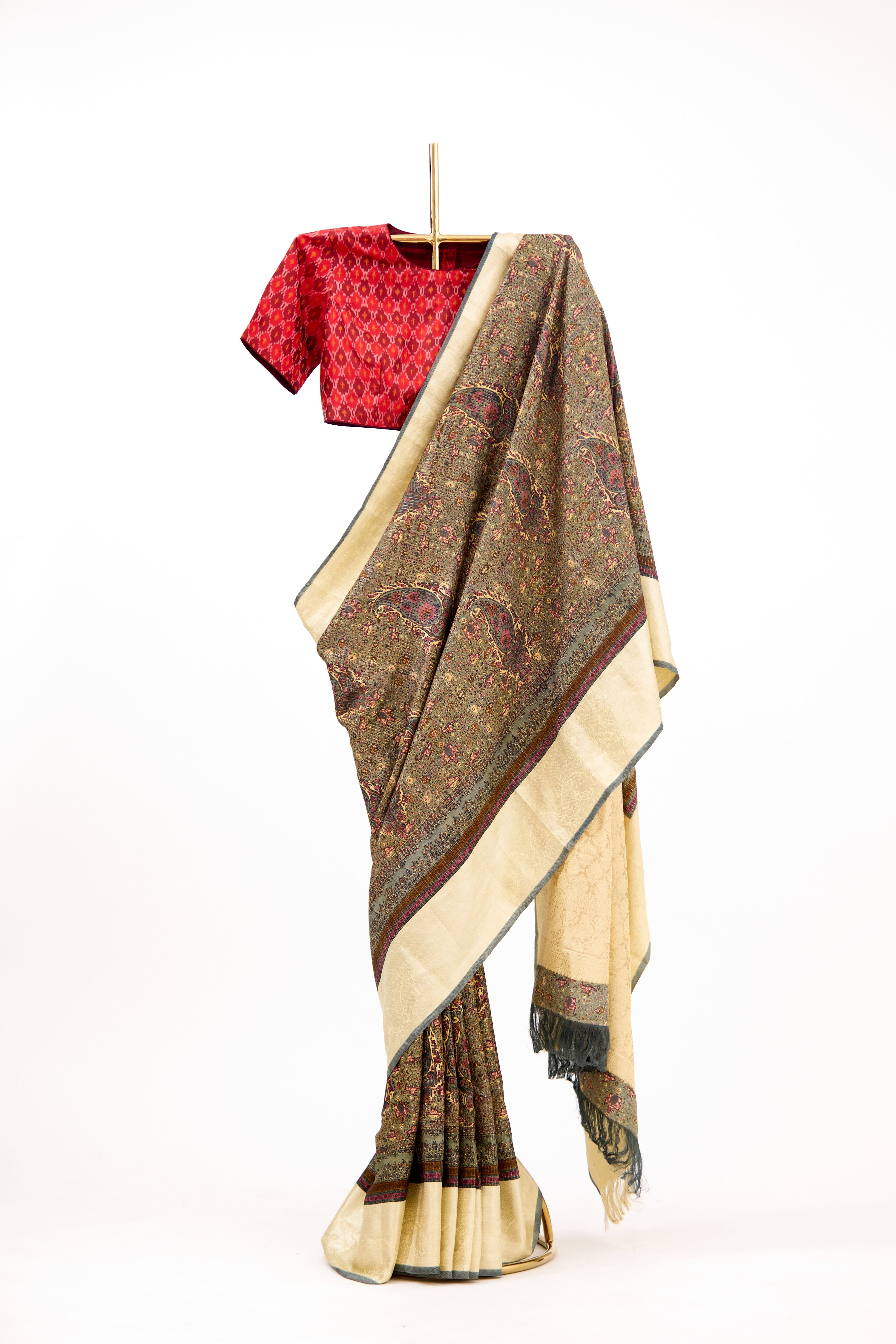 Earthen Elegance Hand Block Print Saree
