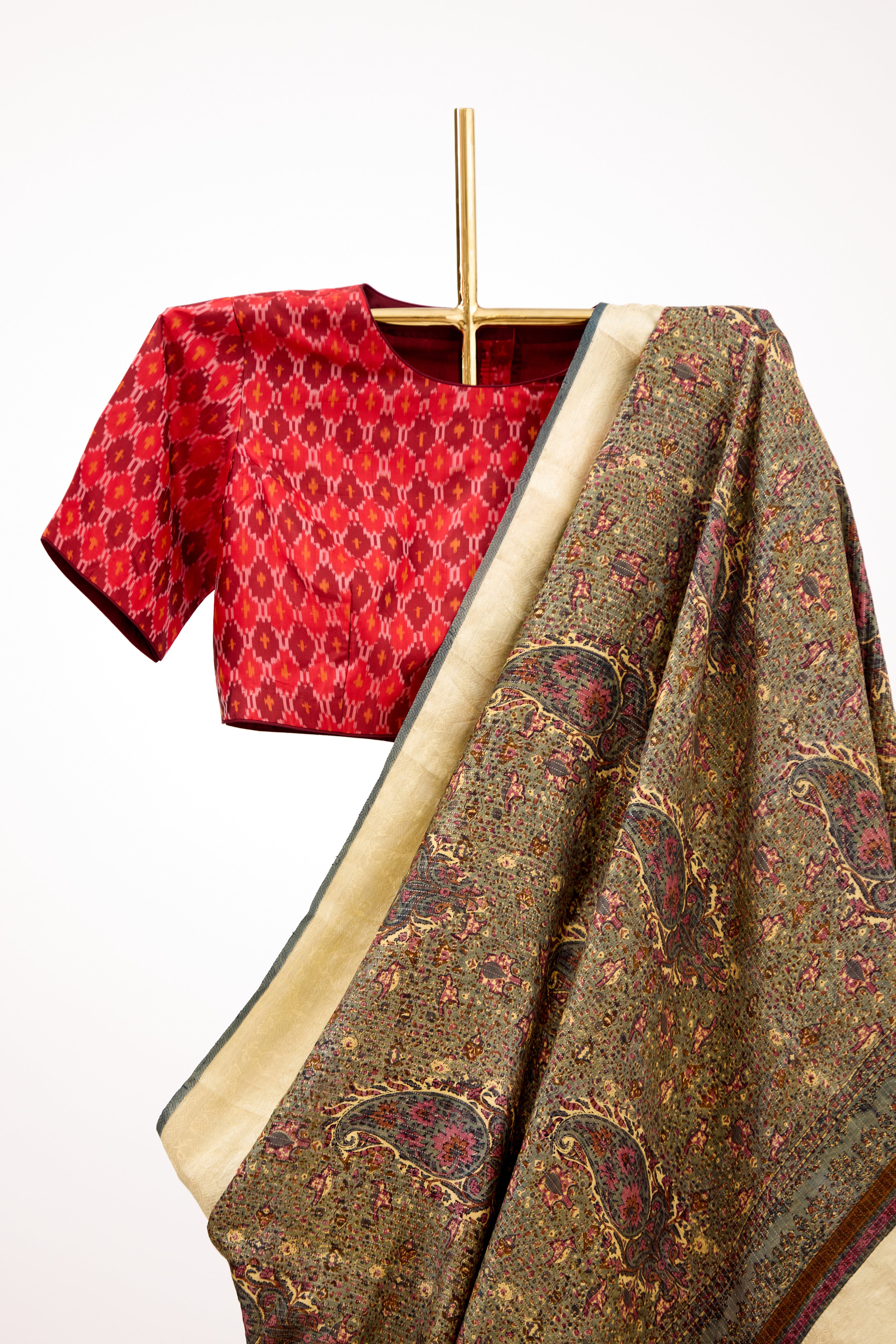 Earthen Elegance Hand Block Print Saree