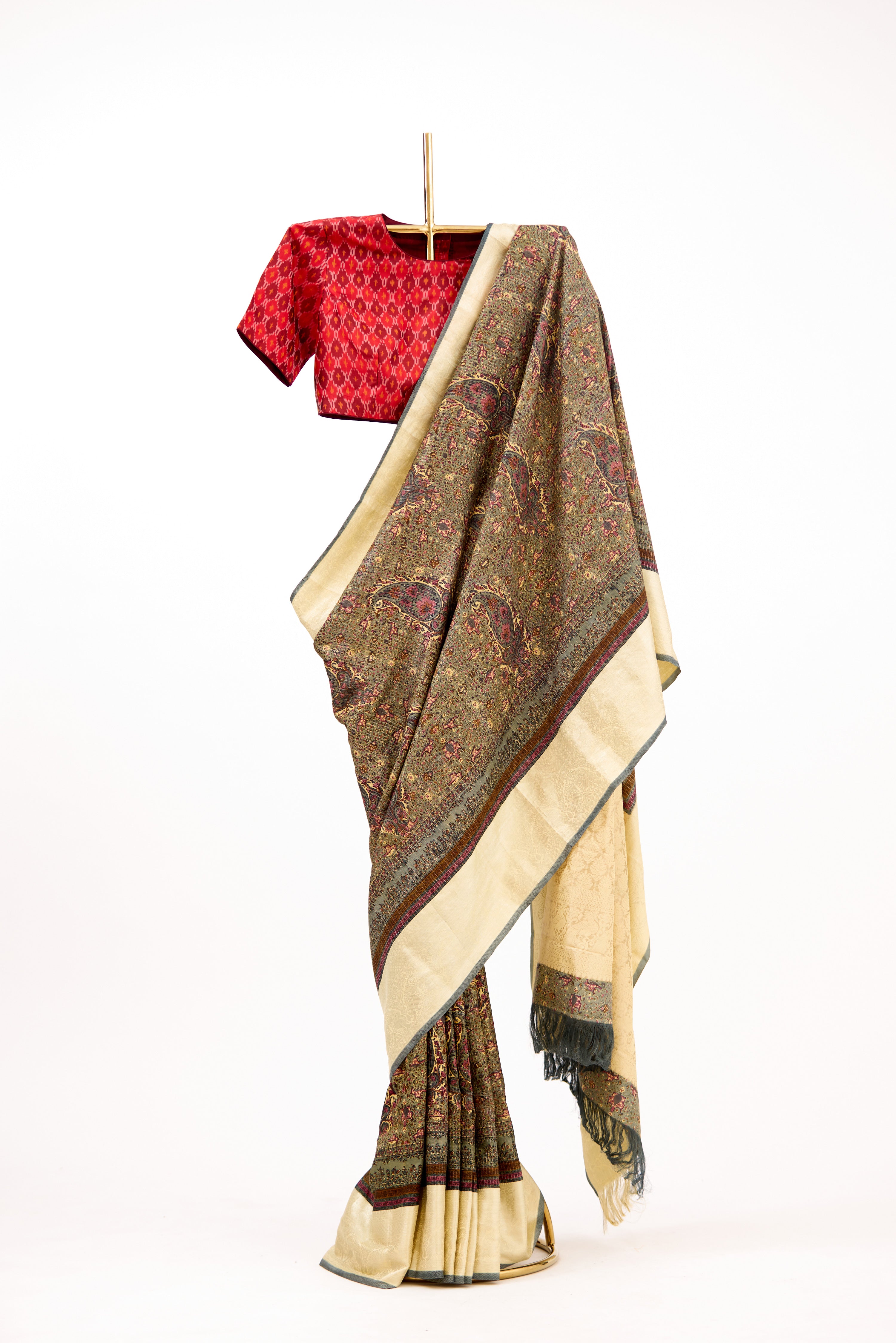 Earthen Elegance Hand Block Print Saree