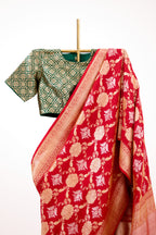 Ruby Heritage Tussar Georgette Saree