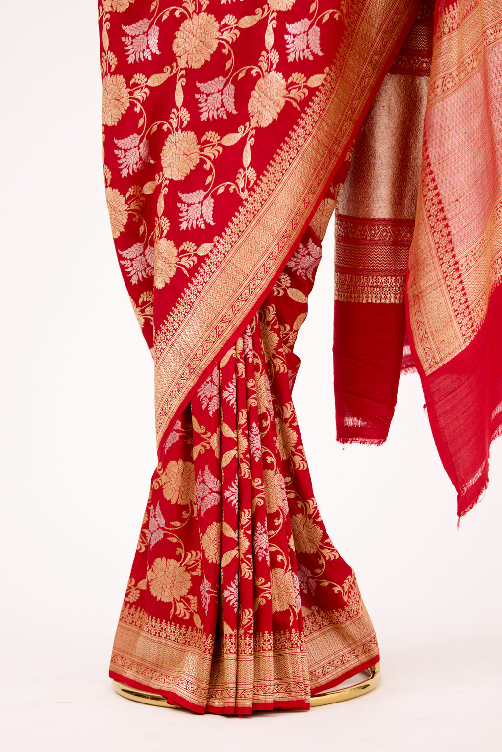 Ruby Heritage Tussar Georgette Saree