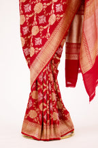 Ruby Heritage Tussar Georgette Saree