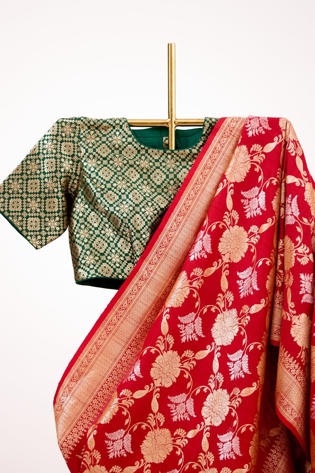 Ruby Heritage Tussar Georgette Saree