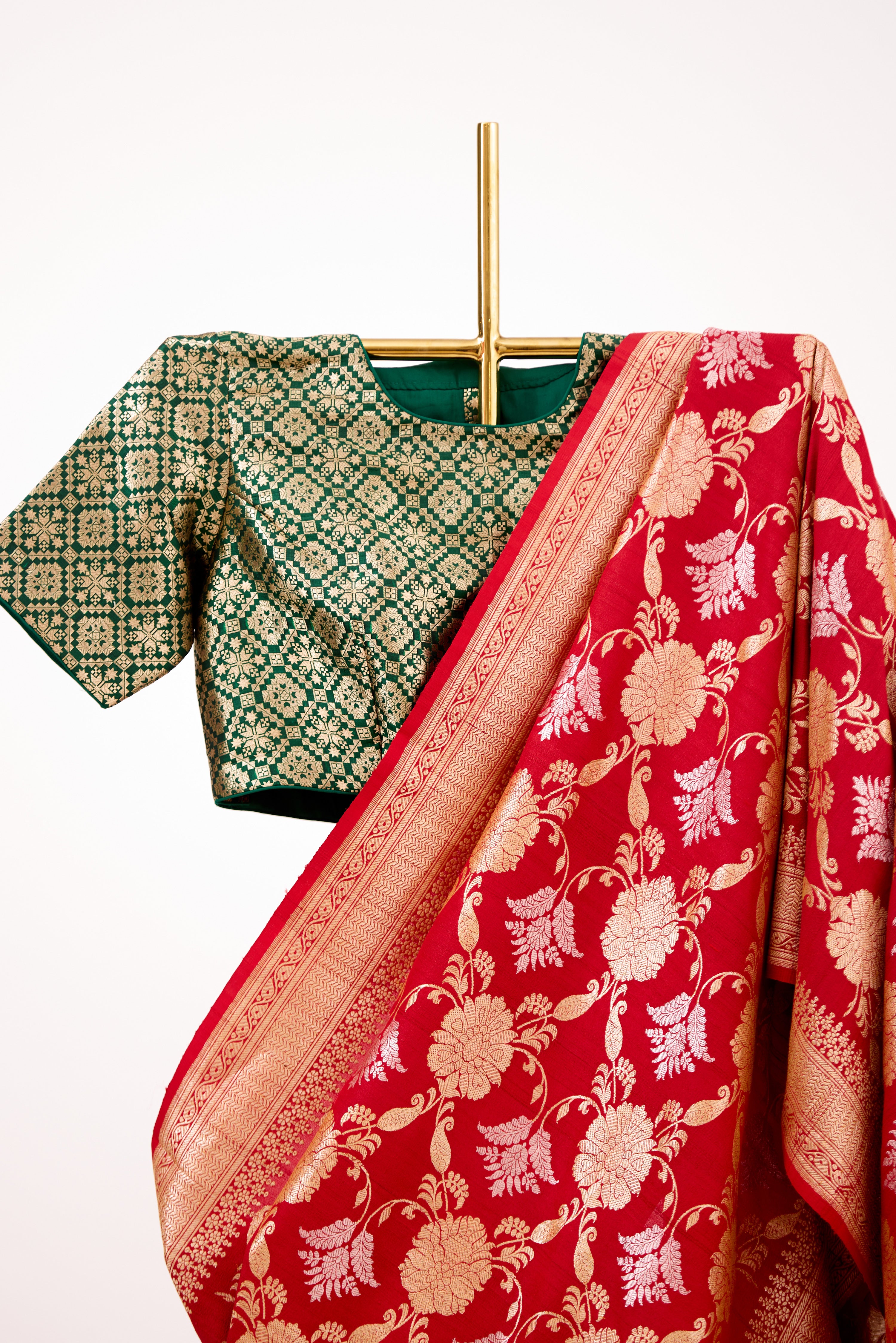 Ruby Heritage Tussar Georgette Saree