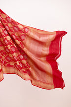 Ruby Heritage Tussar Georgette Saree