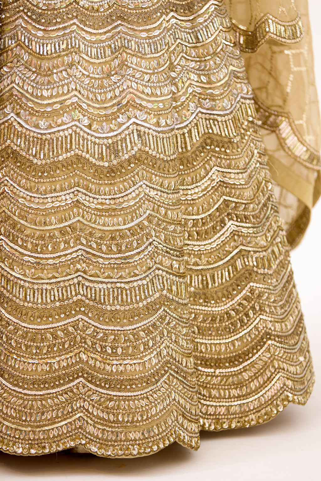 Roshanara Royal Mirrorwork Organza Cocktail Lehenga Set