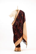 Black Kanjivaram Block Print Saree