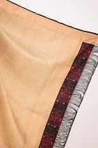 Black Kanjivaram Block Print Saree
