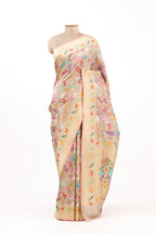 Moonlit Grey Tissue Banarasi Silk Saree