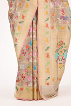 Moonlit Grey Tissue Banarasi Silk Saree