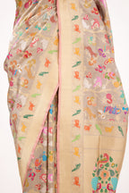 Moonlit Grey Tissue Banarasi Silk Saree