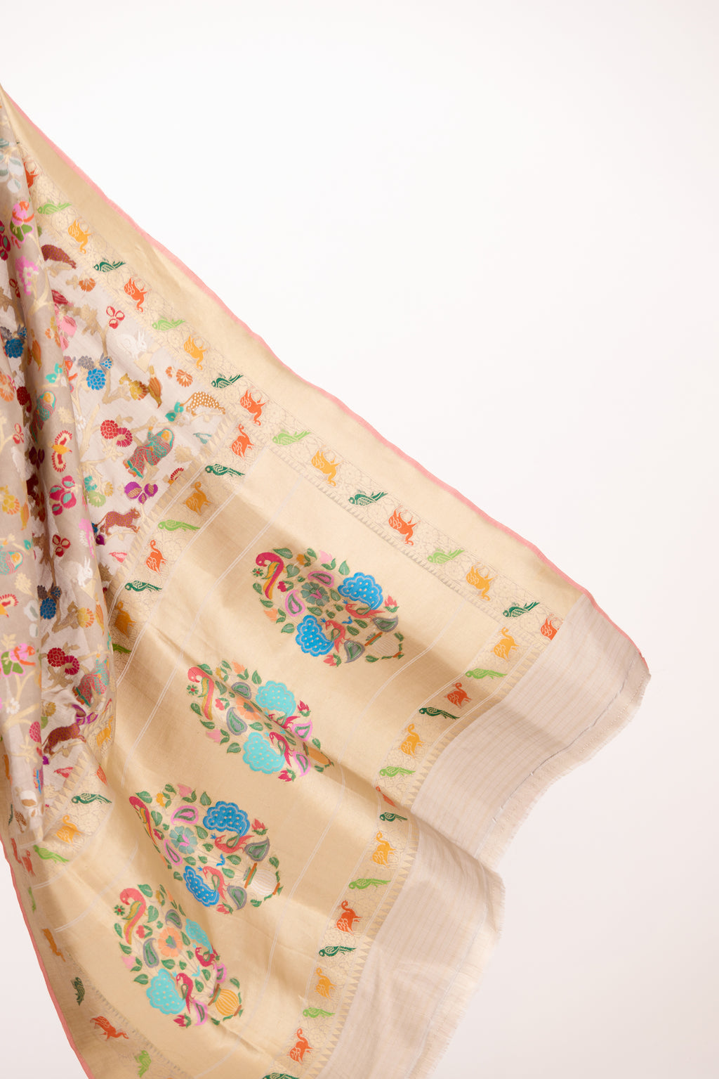 Moonlit Grey Tissue Banarasi Silk Saree