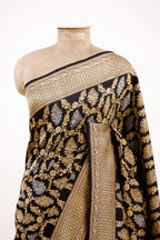 Black Banarasi Silk Saree