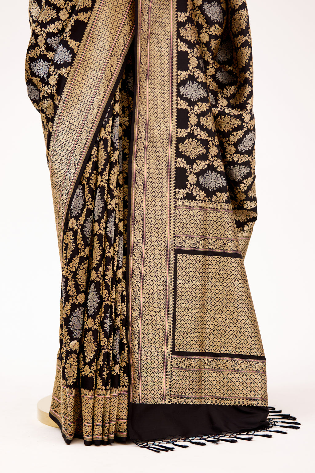 Black Banarasi Silk Saree