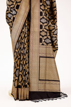 Black Banarasi Silk Saree