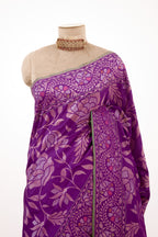 Purple Banarasi Silk Saree
