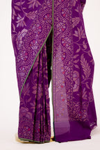 Purple Banarasi Silk Saree