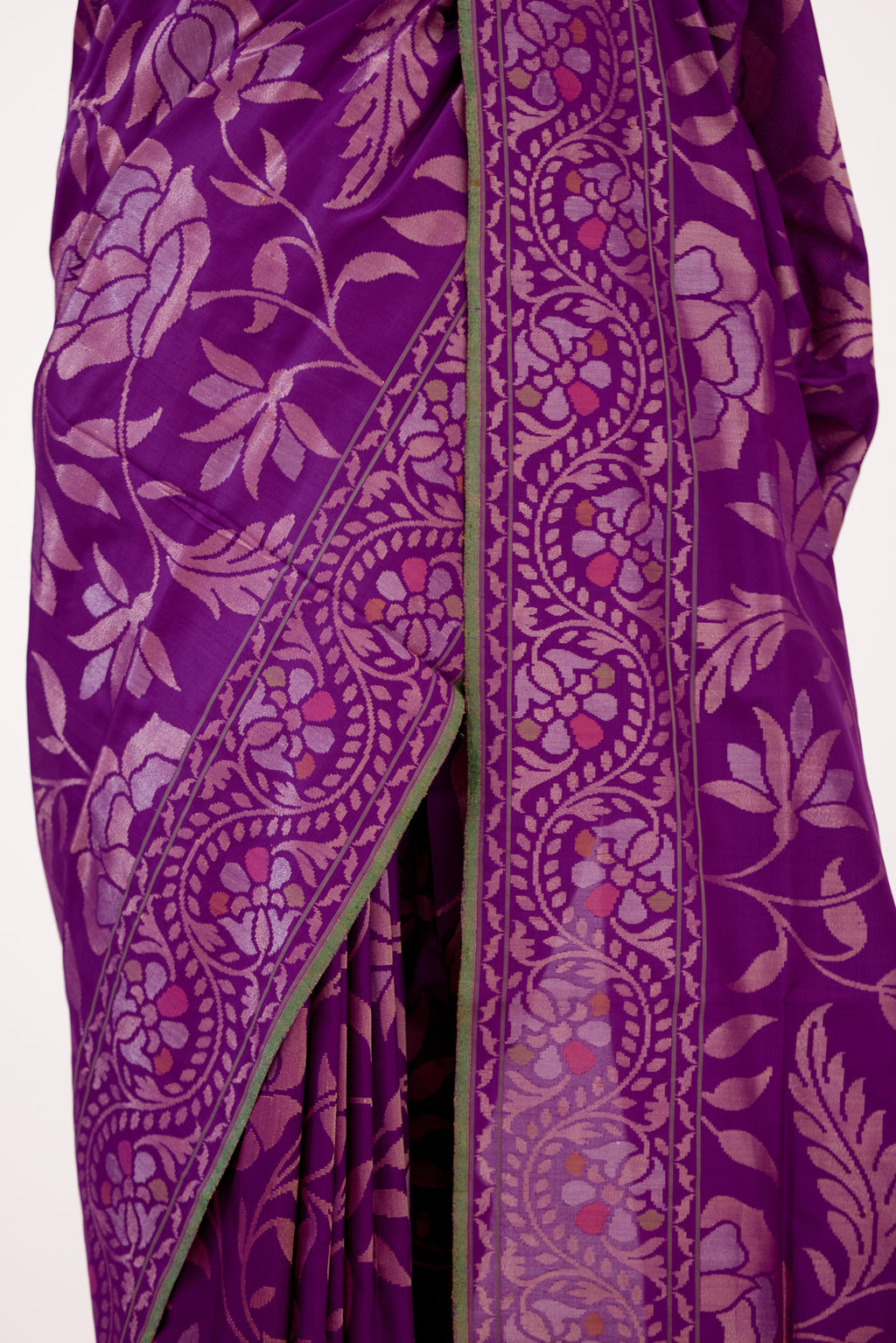 Purple Banarasi Silk Saree