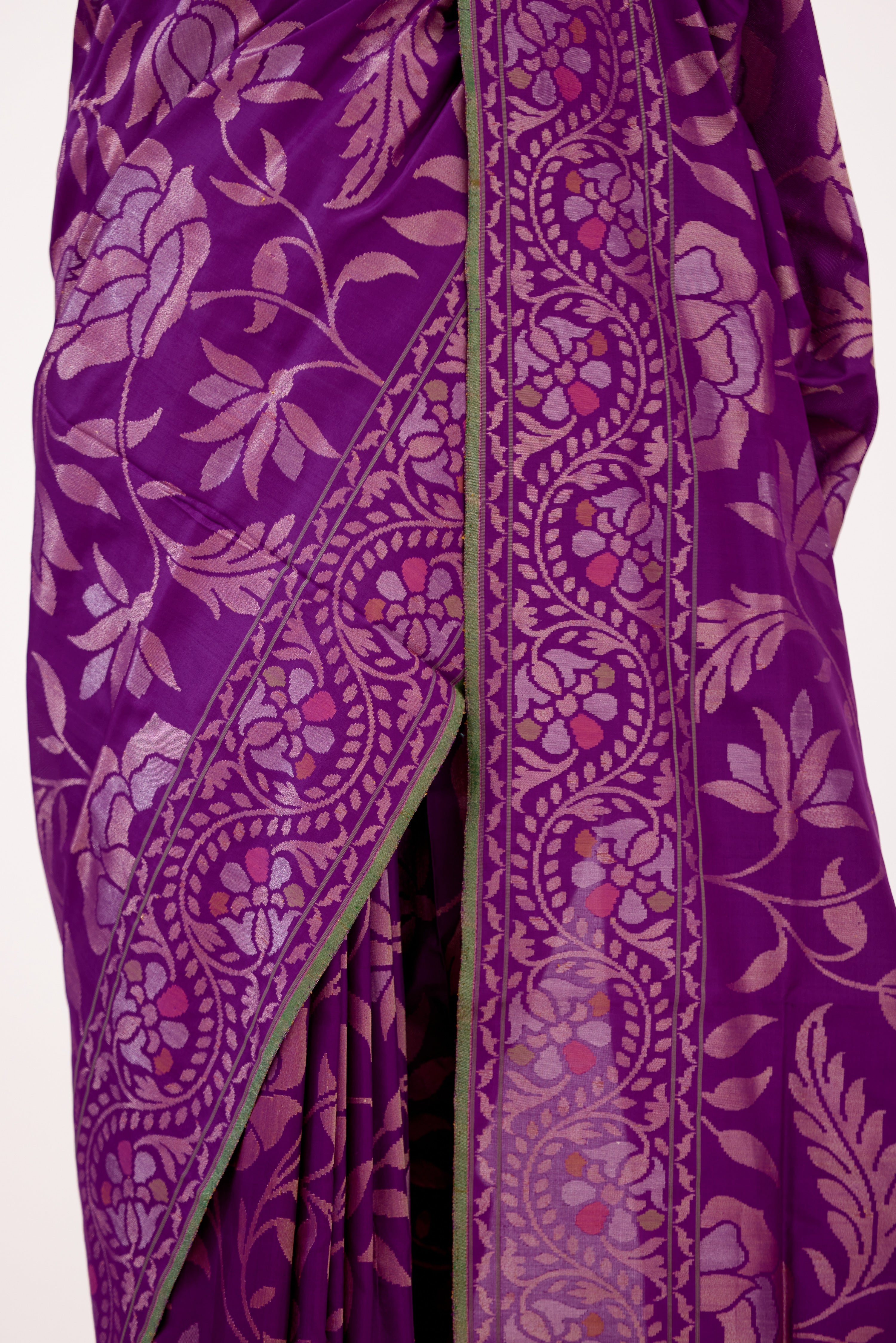 Purple Banarasi Silk Saree