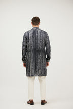 Nawabi Texture Print Classic Kurta Set