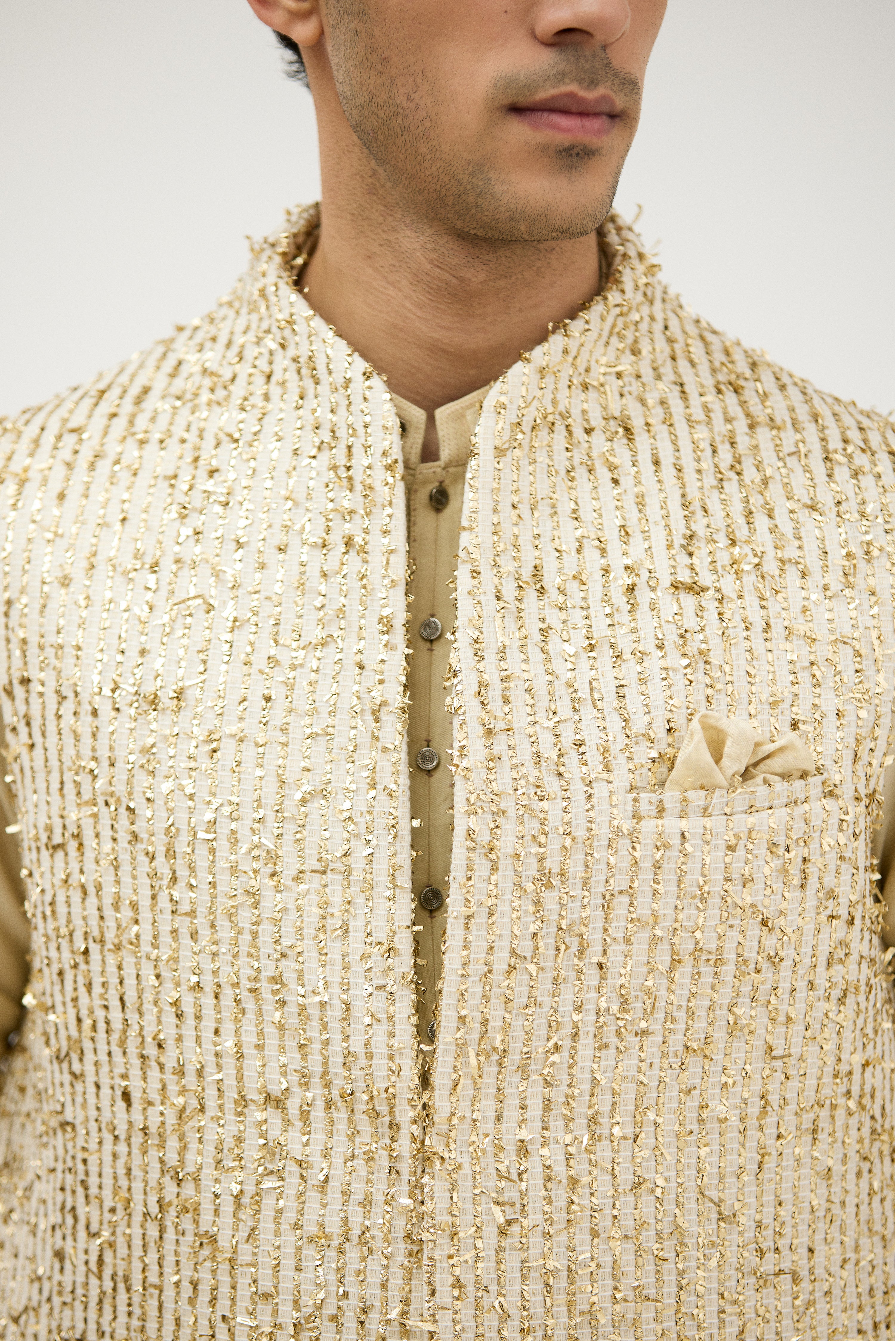Swarnrekha Lurex Nehru Jacket
