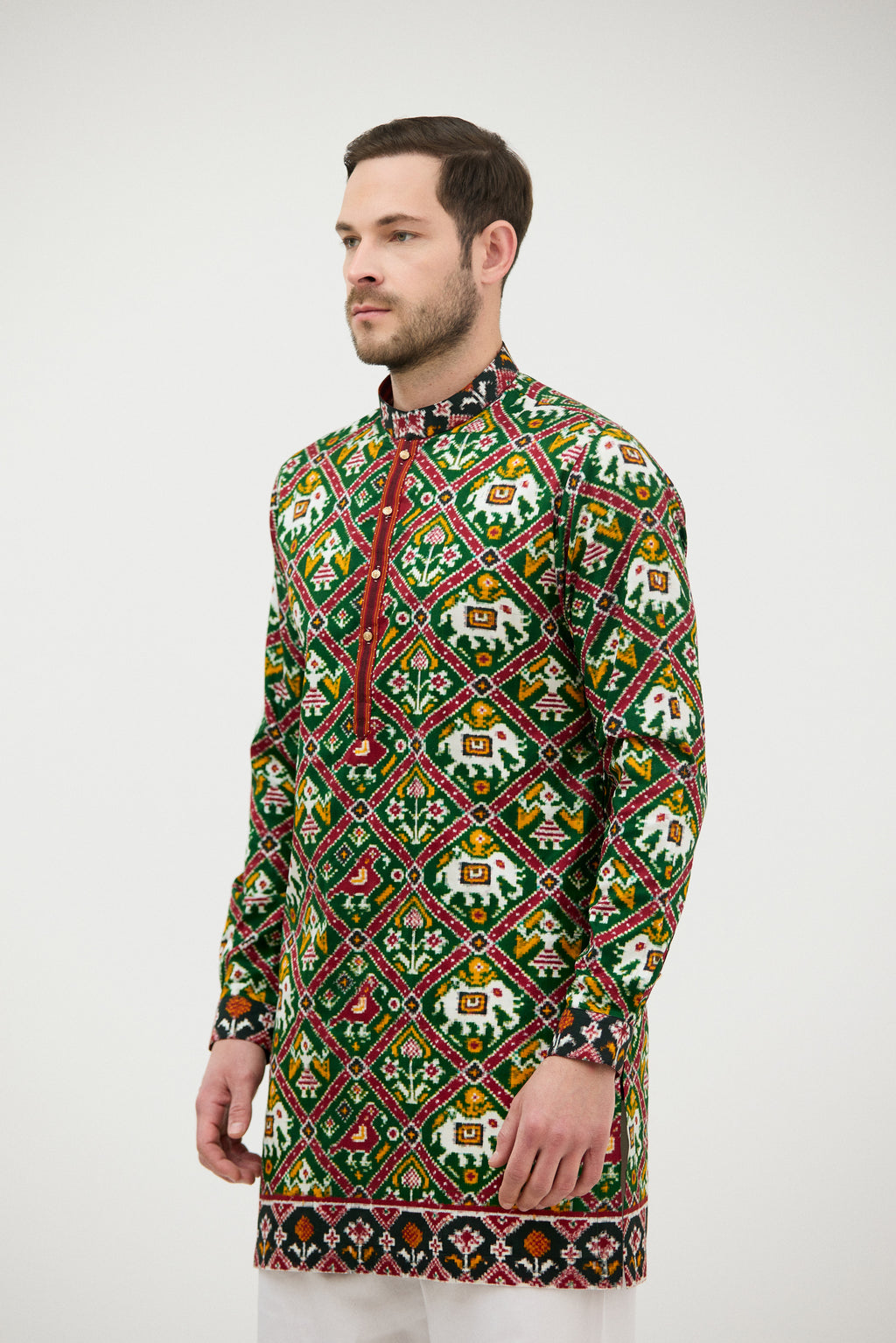 Royal Patola Double Ikkat Kurta Set