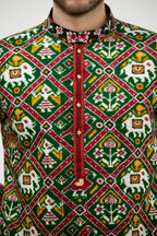 Royal Patola Double Ikkat Kurta Set