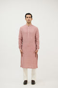 Aaristo French Knot Resham Linen Kurta Set