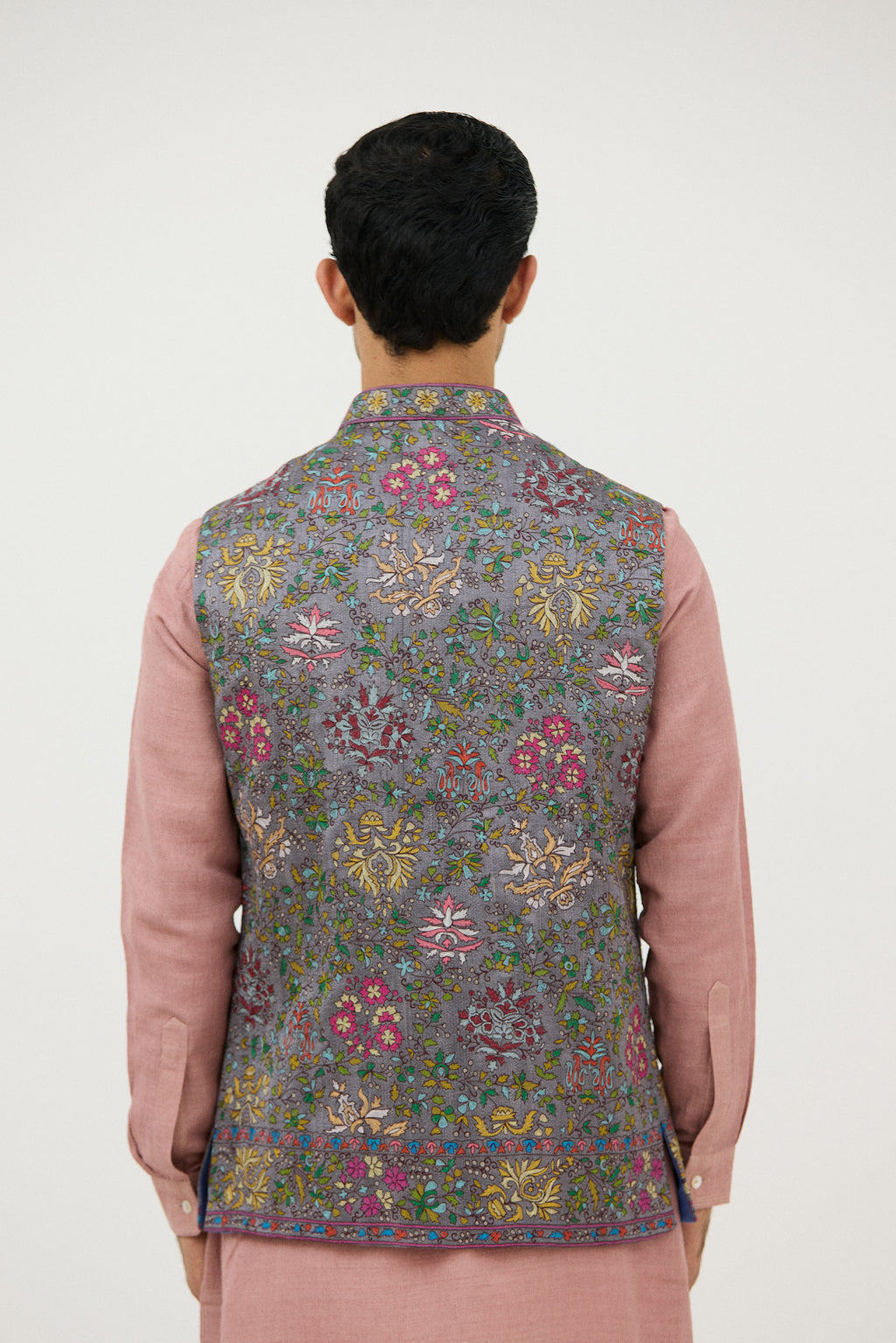 Darbar-e-Meenakari Resham Nehru Jacket