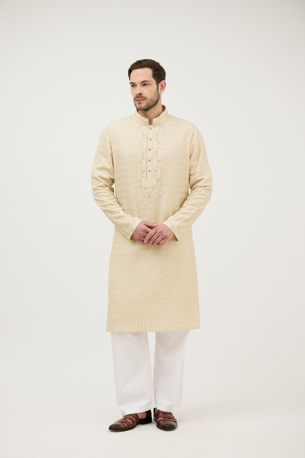 Regal Thread Chickankari Kurta Set