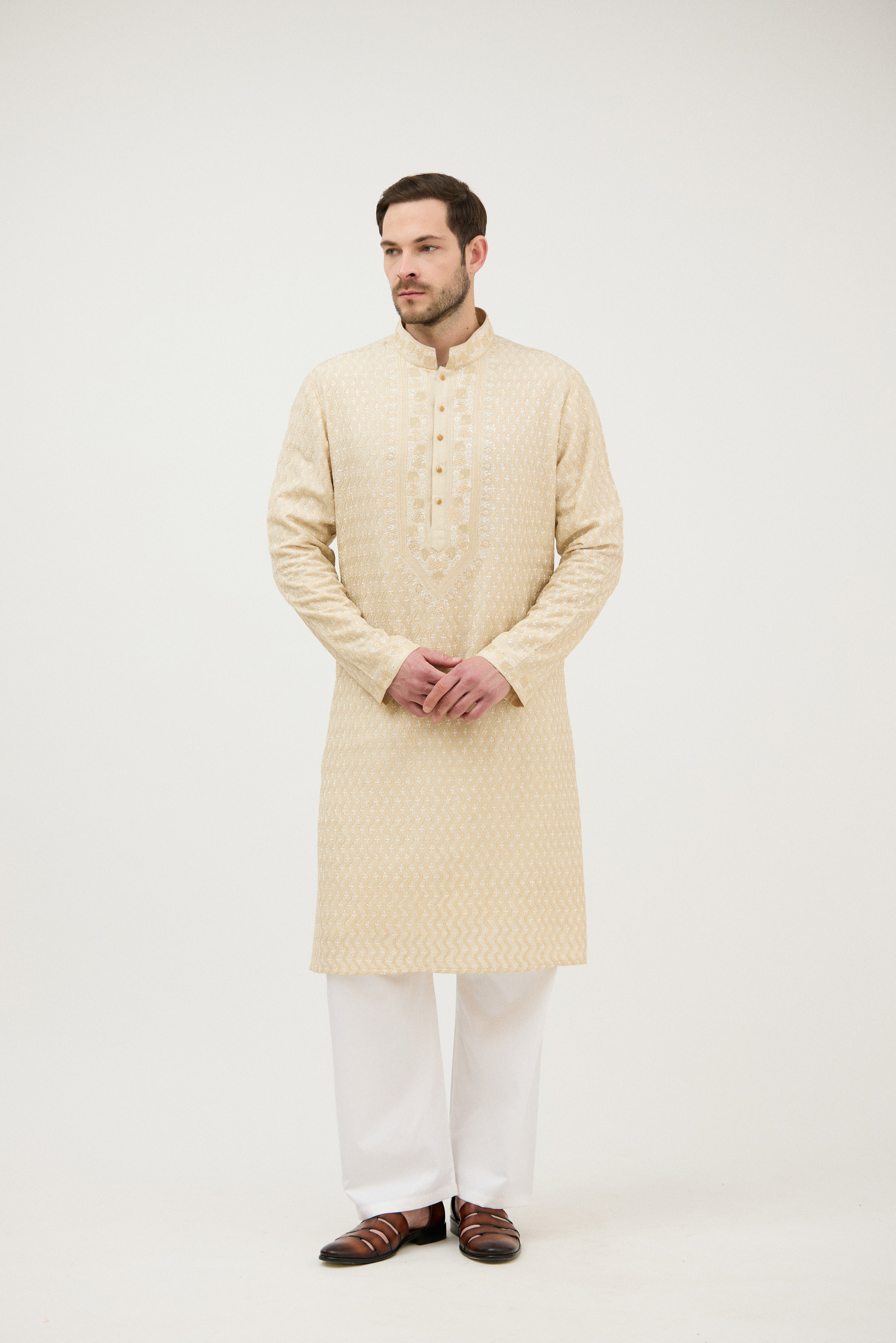 Regal Thread Chickankari Kurta Set