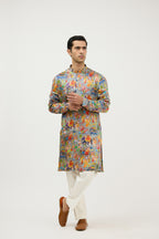 Riwaayat Print Dhagai Detail Kurta Set