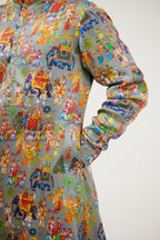 Riwaayat Print Dhagai Detail Kurta Set