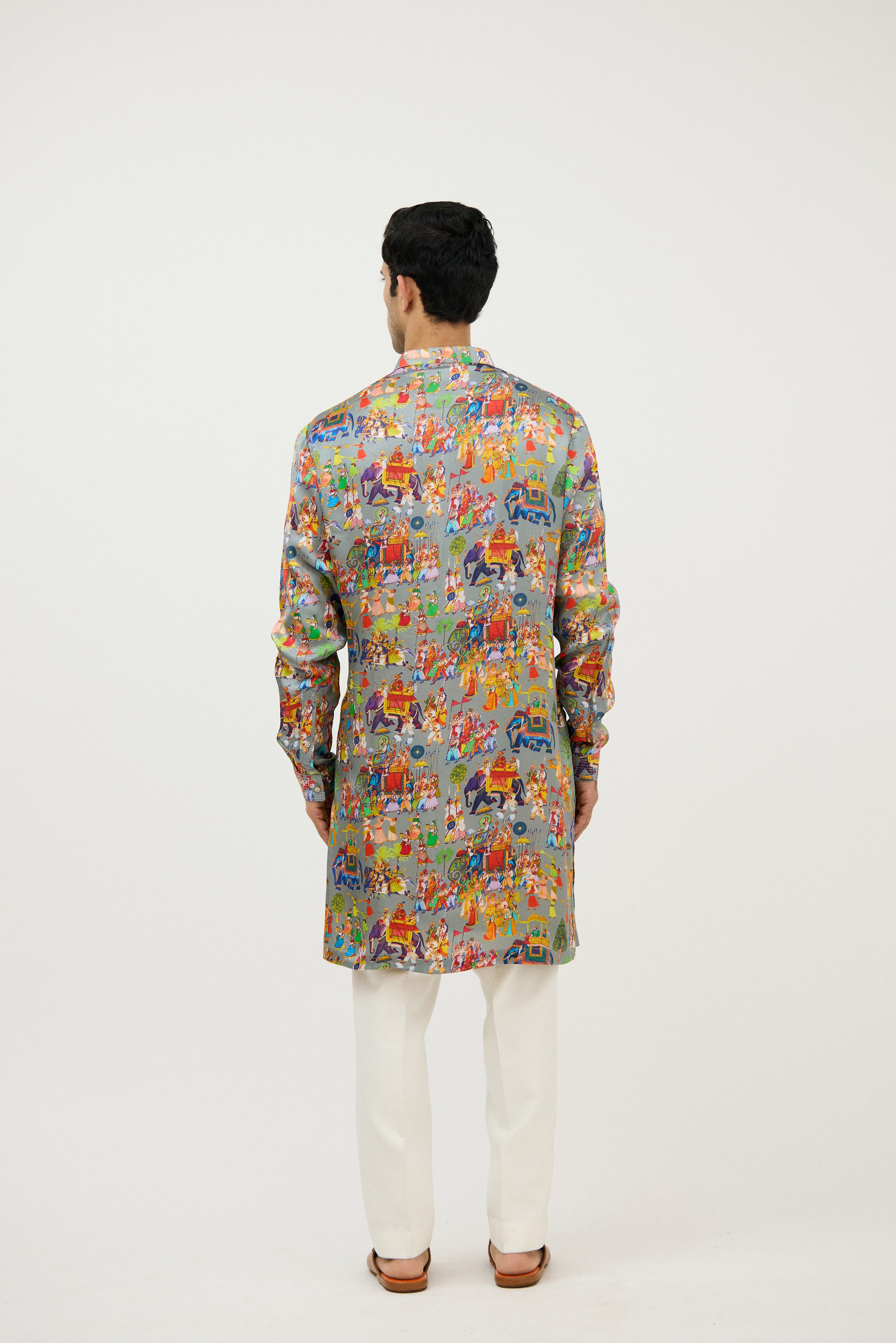 Riwaayat Print Dhagai Detail Kurta Set