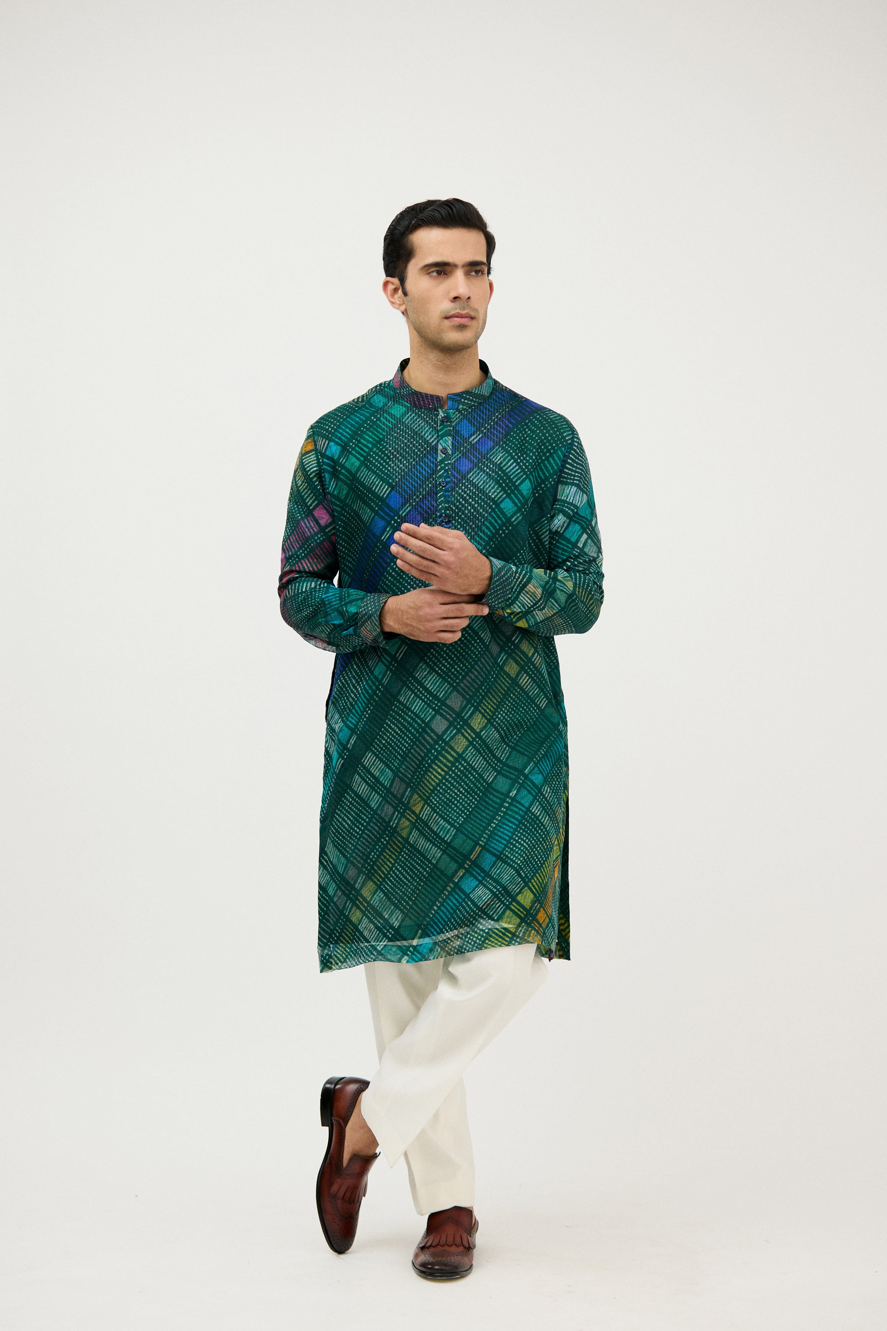 Tarangini 18-Shade Silk Printed Kurta Set