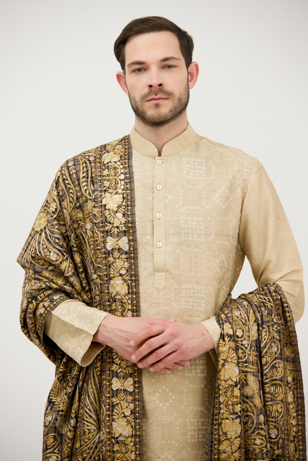 Noor-e-Resham Embroidered Silk Kurta Set