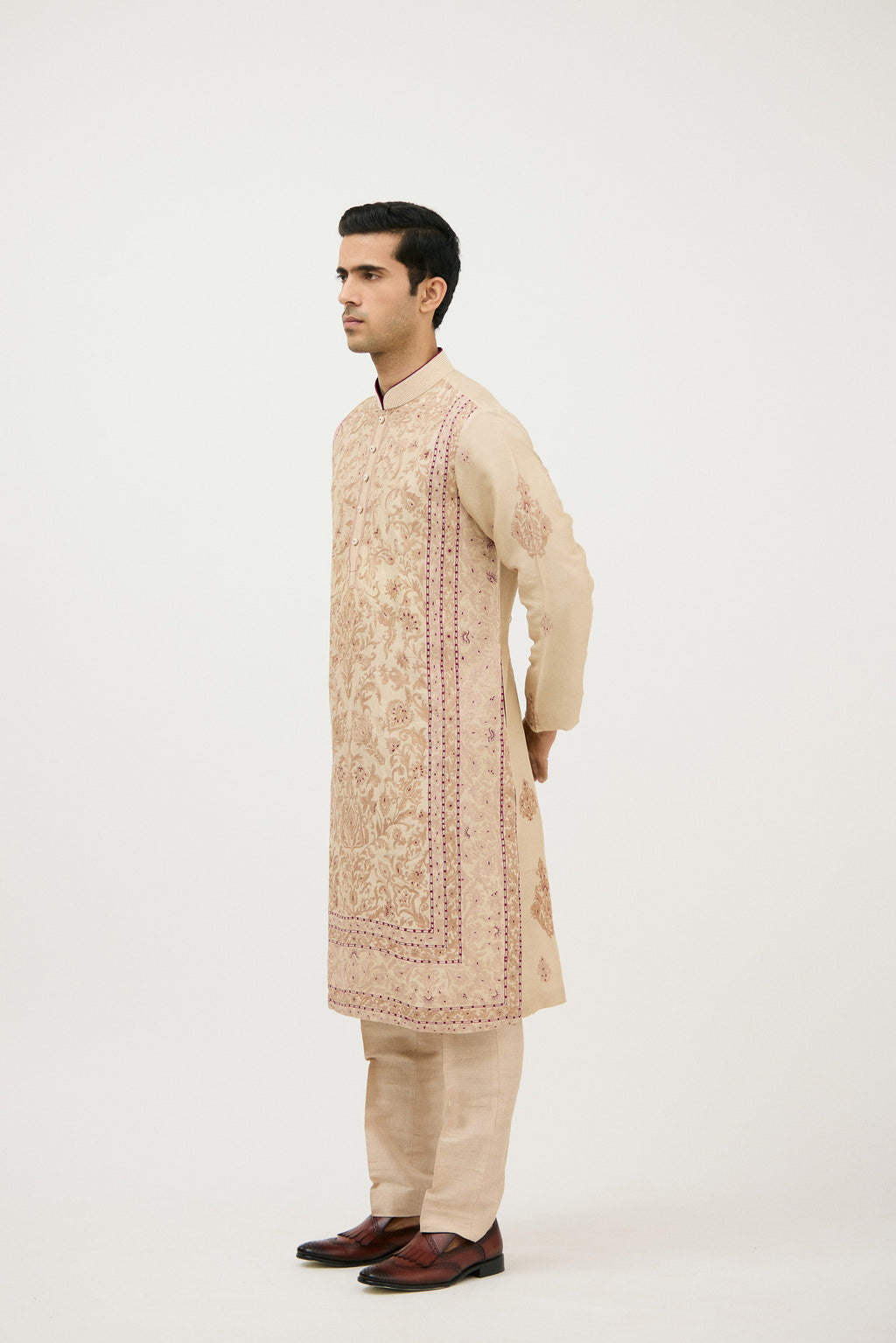Resham Zari Embroidery Kurta Set