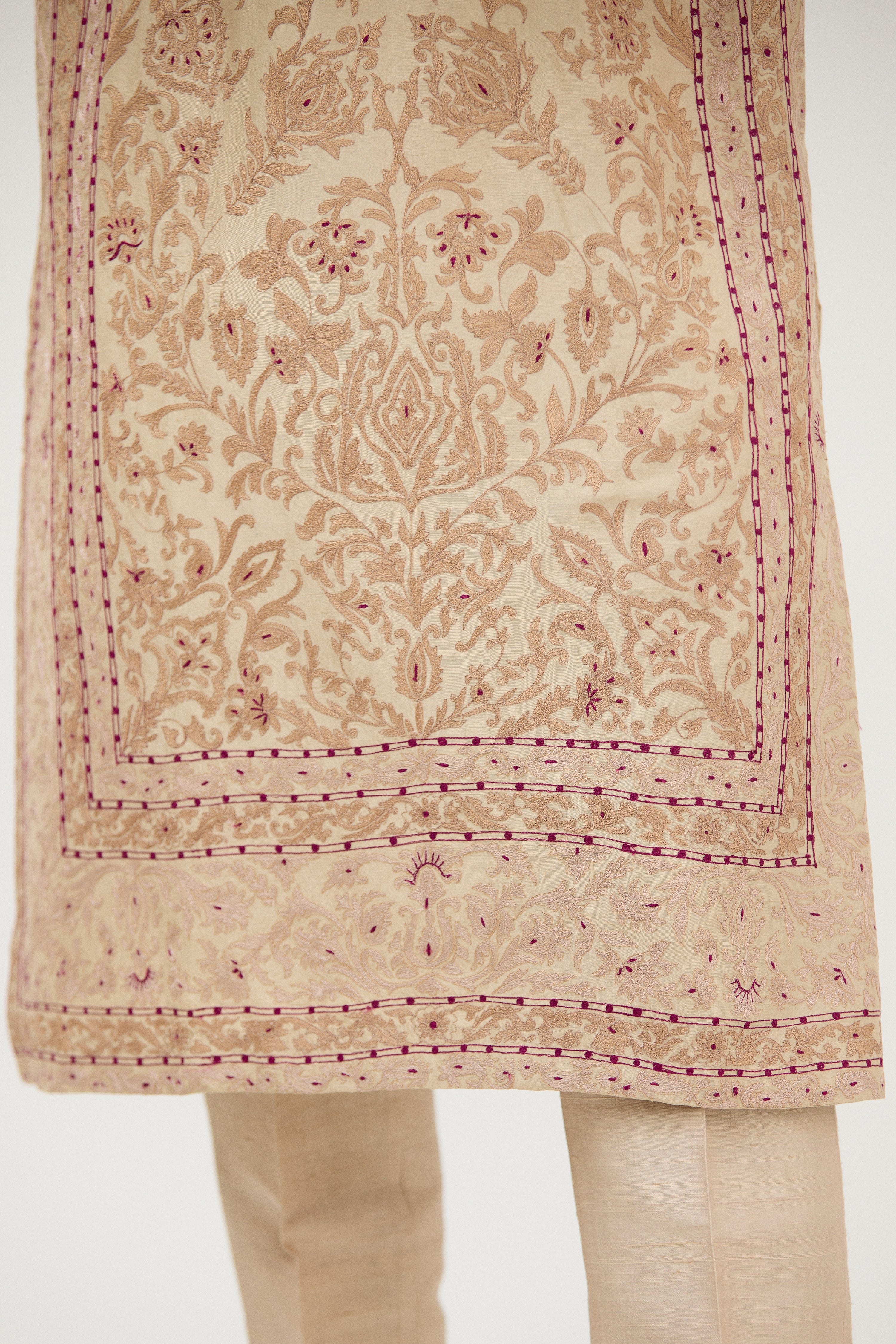 Resham Zari Embroidery Kurta Set